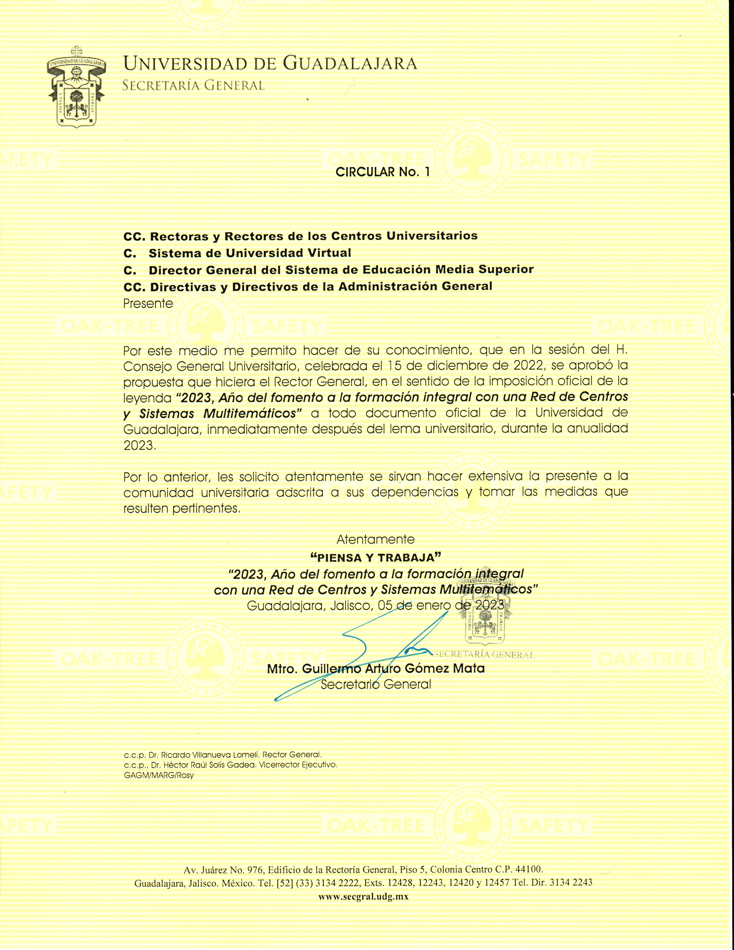 Circular No. 1 2023 (Leyenda Oficial 2023).jpg Coordinación General